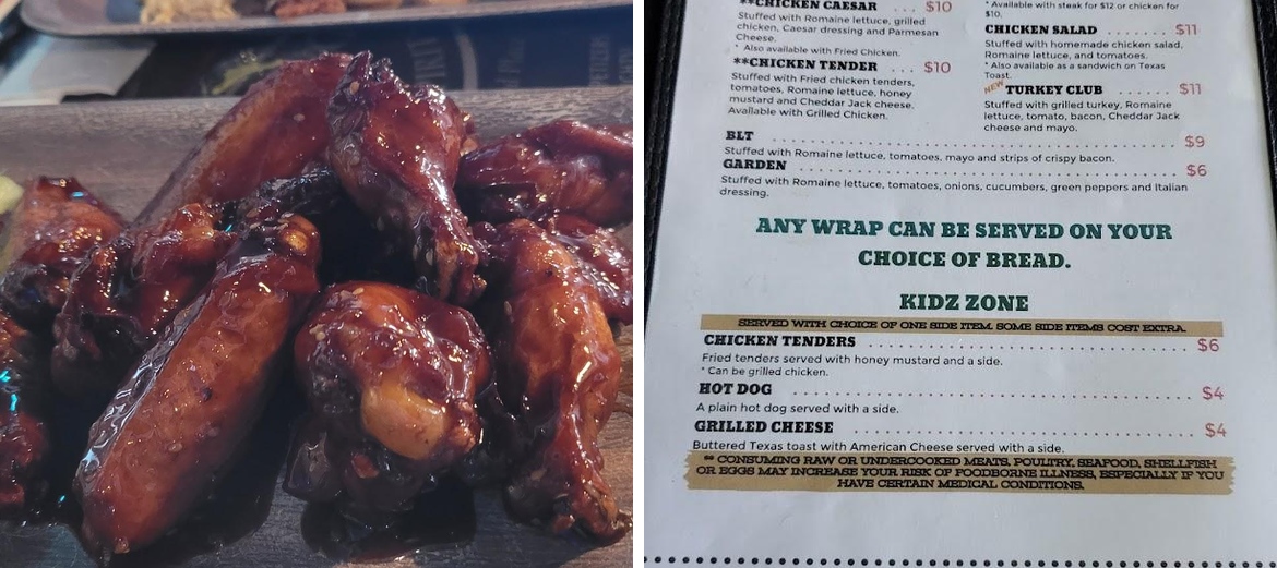 Westridge Grill Menu